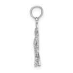 14k White Gold Filigree Angel Pendant - Image 2