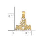 14K Polished #1 MOM Pendant - Image 3