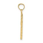 14k Diamond-cut Cross Pendant - Image 2