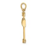 14K Polished -X- Center Cross Charm - Image 2