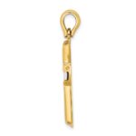 14K Two-tone Polished Cross Charm - Image 2