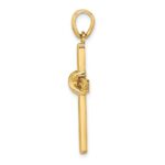 14K Polished  -X- Center Cross Charm - Image 2