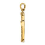 14K Scroll with Double Endcaps Cross Charm - Image 2