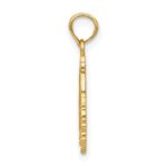 14K Textured Flat Santa Face Charm - Image 2