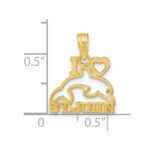 14K I HEART ST. JOHN with Dolphin Pendant - Image 3
