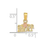 14K Rose and Yellow Gold BRAT Pendant - Image 3