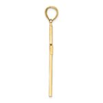 14K Polished Beaded Cross Pendant - Image 2