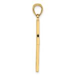 14k Beaded Polished Double Cross Pendant - Image 2