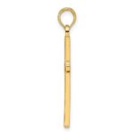 14k Beaded and Polished Fancy Cross Pendant - Image 2