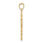 14K Polished Beaded Circles Cross Pendant - Image 2
