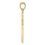 14K Polished & Textured Fancy Cross Pendant - Image 2