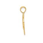 14k Solid NEW YORK Skyline on Small Apple Pendant - Image 2