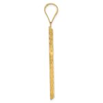 14K Polished and Textured Fancy Cross Pendant - Image 2