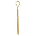 14K Polished and Textured Fancy Cross Pendant - Image 2