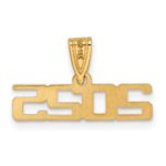 14K Polished Horizontal 2025 Charm - Image 3
