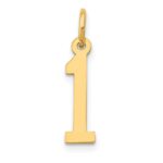 14k Small Elongated Number 1 Charm