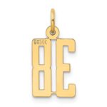 14k Small Elongated Number 38 Charm - Image 3
