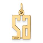 14k Small Elongated Number 62 Charm - Image 3