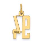 14k Small Elongated Number 94 Charm - Image 3