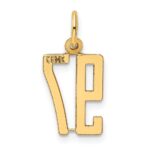 14k Small Elongated Number 97 Charm - Image 3