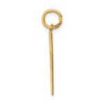 14k Medium Polished Number 17 Charm - Image 2