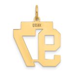 14k Medium Polished Number 97 Charm - Image 3