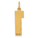 14k Large Brushed Diamond-cut Number 1 Charm - Image 3