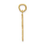 14k Large Brushed Diamond-cut  Number 8 Charm - Image 2