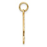 14k Large Brushed Diamond-cut  Number 9 Charm - Image 2