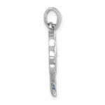 Sterling Silver Rhodium-plated Polished Double Palm Tree Pendant - Image 2