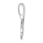 Sterling Silver Rhodium-plated Polished Enameled Whale's Tail Pendant - Image 2