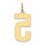 14k  Large Polished Number 5 Charm - Image 3
