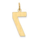 14k  Large Polished Number 7 Charm - Image 3