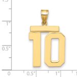 14k Large Polished Number 10 Charm - Image 2