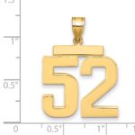 14k Large Polished Number 52 Charm - Image 2