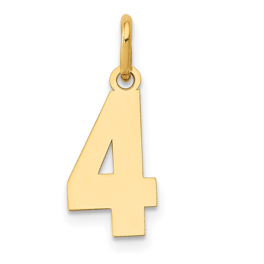 LS04.jpg 14k Small Polished Number 4 Charm - Image 1