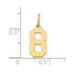 14k Small Polished Number 8 Charm - Image 4