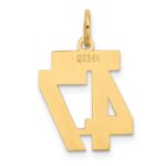14k Small Polished Number 47 Charm - Image 3