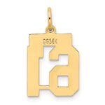14k Small Polished Number 61 Charm - Image 3