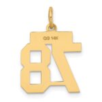14k Small Polished Number 78 Charm - Image 3