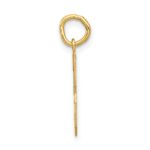 14k Medium Satin Number 3 Charm - Image 2