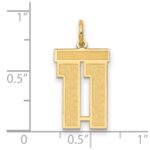 14k Medium Satin Number 11 Charm - Image 2