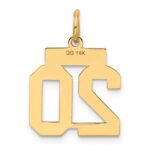 14k Small Satin Number 20 Charm - Image 3