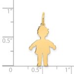 14k Plain Polished Small Boy Charm - Image 3