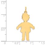 14k Plain Polished Large Boy Charm - Image 3