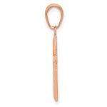 14K Rose Gold Small Cross Pendant - Image 2