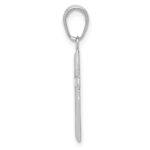 14K White Gold Small Cross Pendant - Image 2