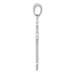 14K White Gold Fleur De Lis Cross Charm - Image 2