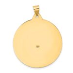 14k Polished and Satin Solid Large Saint Christopher Medal Round Pendant - Image 3