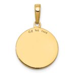 14k Polished Solid Saint Joseph Medal Round Charm - Image 4